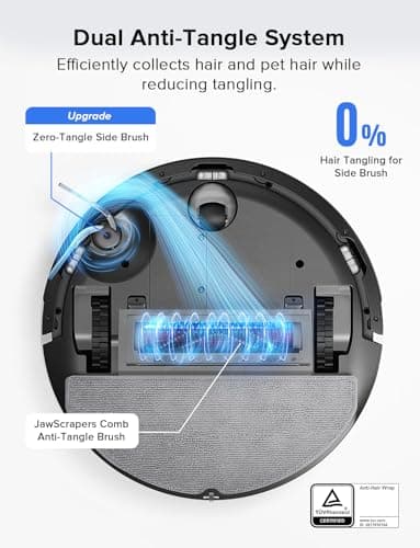 roborock Q7 L5 Robot Vacuum and Mop Combo, 8,000Pa Suction, Upgraded from Q5 Pro, Dual Anti-Tangle System, LiDAR Navigation, Multi-Level Mapping, Self-Charging Robotic Vacuum Cleaner, Black 5