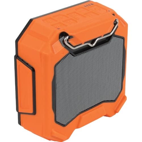 Klein Tools AEPJS3 Bluetooth Jobsite Speaker With Magnet and Hook, 20-Hr Run Time, Charge Via USB A or C, Pair Multiple Speakers via Broadcast, Hands Free Capable 9