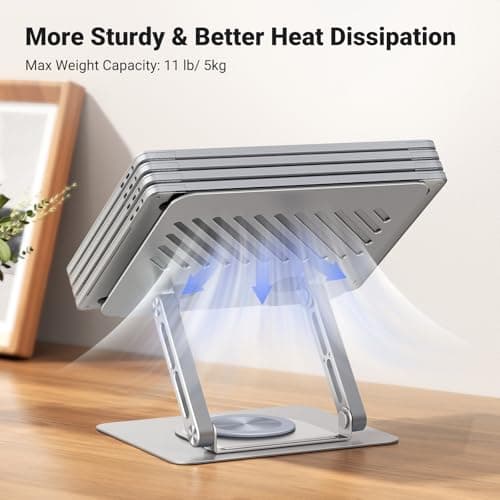UGREEN Laptop Stand for Desk Laptop Riser Holder Compatible with MacBook Pro Air Notebook up to 17.3 Inch, Adjustable Computer Stand Ergonomic with 360 Rotating Base 6