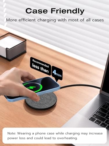NewQ Wireless Charger, 15W Max Wireless Charging Pad for iPhone 17 16 15 14 13 12 11Mini/SE/Pro/Max/Plus, Samsung Galaxy S23/S22/S21/S20/S10/S9/S8/S7/Note20/10/9/8, Air Pods/Pro/Galaxy Buds/+, 2 Packs 6