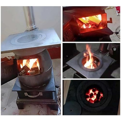 DDSS Indoor Wood-Burning Heating Stove, Thickened Cast Iron Rural Heating Stove, Smokeless Cooker, Energy Power Saving. 5
