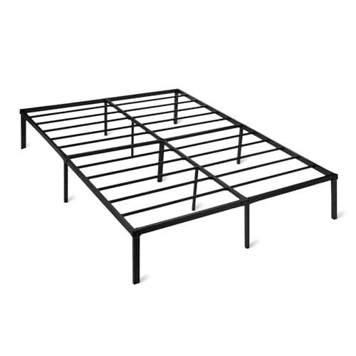 Amazon Basics-Metal Bed Frame, Non-Foldable Platform Bed, Easy Assembly, Queen, 60W x 80L in, Black