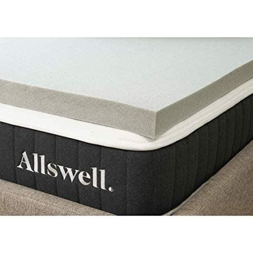 Allswell 3" Memory Foam Mattress Topper Infused with Graphite, King Used