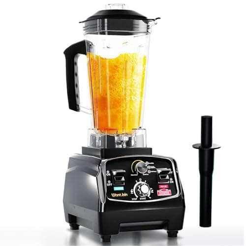 WantJoin Professional Blender, ETL listed 68oz Commercial Blender for kitchen Max 1800W High Power Home and Commercial with Timer, Smoothie Maker 2200ml for Crushing Ice, Frozen Dessert, Soup,fish