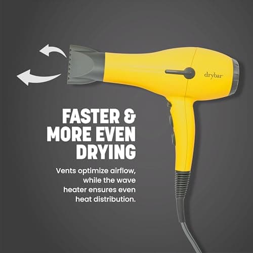 Drybar Buttercup Blow Dryer, Faster Drying, More Shine, Less Frizz, Ultra Powerful yet Lightweight Professional Hair Dryer 7