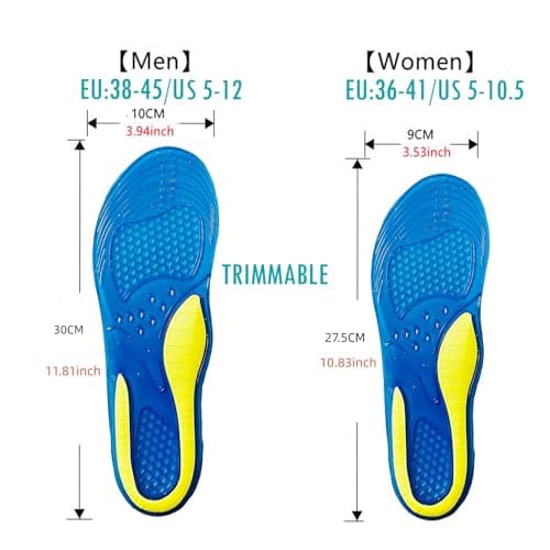 Goofort 3D-Xpain™ Anti-Fatigue Gel Insoles for Pain Relief & Plantar Fasciitis – Comfort Wellington Shoe Inserts for Men & Women Ideal for Working Boots Standing, Walking, and Everyday Use Inner Sole 5