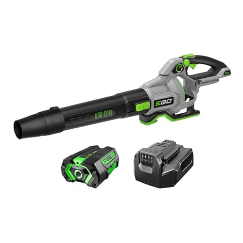 EGO POWER+ Leaf Blower, Cordless Electric 650 CFM, Includes 56V 5.0Ah Battery and Charger - LB6504