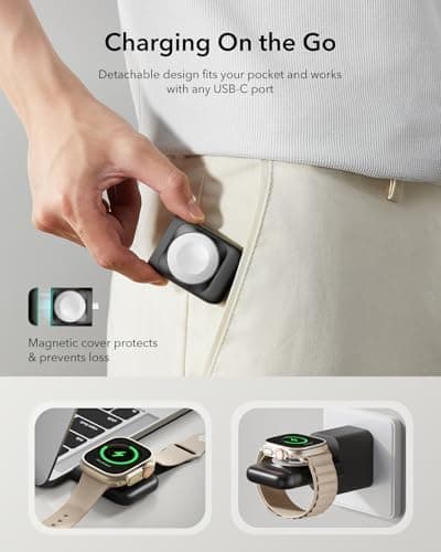 ESR for MagSafe Charger Stand, 3 in 1 Charging Station with CryoBoost, Phone-Cooling Wireless Charging, 15W MagSafe Stand, for iPhone 17/16/15/14/13/12, AirPods, Apple Watch, White 5