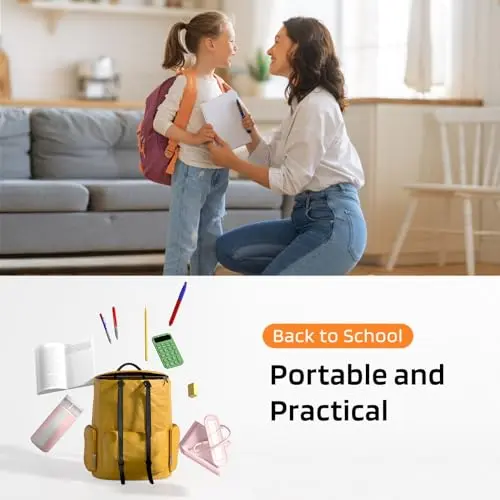 AXX Cute Desk Lamp, Pink Table Light for Women, Teen Girls, Adjustable LED, Small, Rechargeable, Battery Operated, Touch Control, Gooseneck, Home Office Accessories, College Dorm Essentials 6