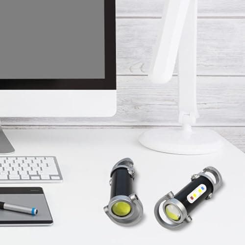 XNManaWork Super Bright Mini Keychain Flashlight Portable Rechargeable Type-C USB LED Light with Waterproof Design Multiple Lighting Modes Portable light source Function for Camping Hiking 6