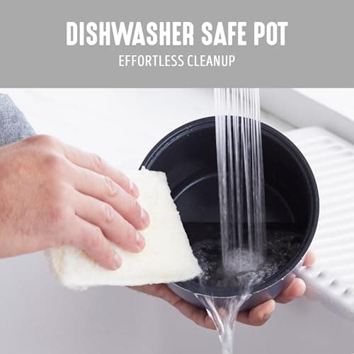 GreenLife Digital Rice Cooker, 2-Cups Uncooked/4-Cups Cooked, Removable Nonstick Ceramic PFAS-Free Pot, One-Touch Presets, Oats, Quinoa, Brown Rice, Auto Keep Warm, Fuzzy Logic Tech, 1.5QT, White 8