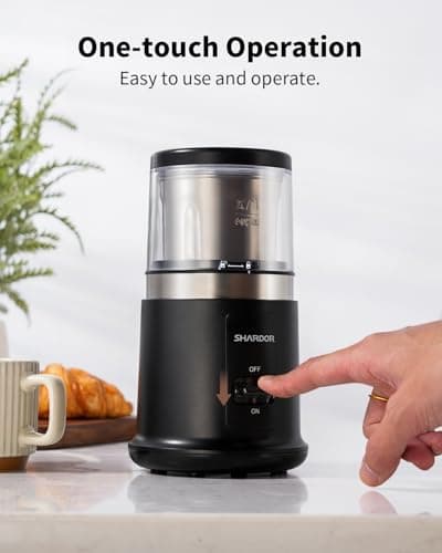 SHARDOR One Touch Coffee Grinder Electric, Spice, Herb, For Coffee Bean Spices and Seeds with 1 Removable Stainless Steel Bowl, Dry Grinder, Black 7