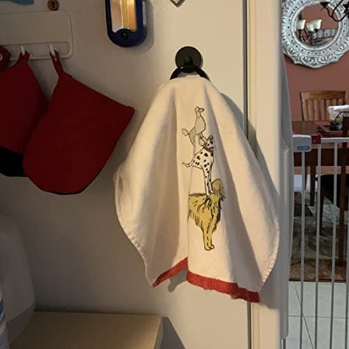 YYST MINI Magnetic Towel Hook Hanger Rack for Kitchen Dish,Sports, Hand Gym, etc- Hold up to 0.5 Lb- No Towels Included (1) 6