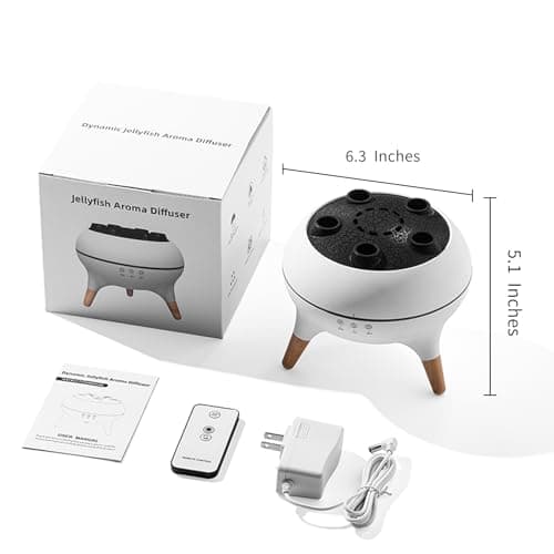 Mushroom Cloud Humidifier, Aromatherapy Essential Oil Diffuser with Sound-Activated Mode, 7-Smoke Modes Jelly Fog & Color LED, Large Water Tank with Auto-Shutoff, for Home Bedroom Office Yoga Studio​ 8