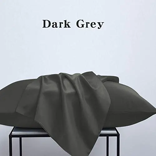 NTBAY King Pillowcase Set - 2 Pack Brushed Microfiber 20x36 Pillowcases - Soft, Wrinkle-Free, Fade-Resistant, Stain-Resistant, Dark Grey Pillowcases with Envelope Closure - 20x36 Inches, Dark Grey 7