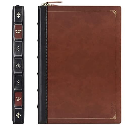 MOSISO Laptop Sleeve Case Compatible with MacBook Air 13 inch M4 A3240 M3 A3113 M2 A2681 M1 A2337 A2179 A1932 2025-2018/Pro 13 inch M2 M1 2025-2016, PU Leather Vintage Portfolio Cover, Brown 6