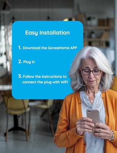 Govee Smart Plug 15A, WiFi Bluetooth Outlets 4 Pack Work with Alexa and Google Assistant, WiFi Plugs with Multiple Timers, Govee Home APP Group Control Remotely, No Hub Required, ETL&FCC Certified 5