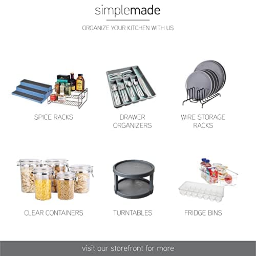 SIMPLEMADE 3-Tier Spice Rack Organizer - Versatile Storage Shelf for Kitchen, Bathroom, Bedroom & Office, Set of 1, Clear 6