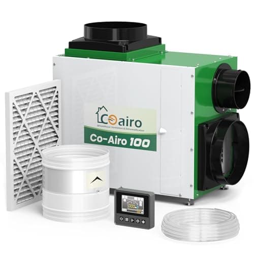 COAIRO Whole House Dehumidifier 90 Pint with Fresh Air Function, Crawl Space Dehumidifier with Drain Hose Up to 2300 sq. ft. for Grow Tent, Whole House, Commercial, Basement, Water Damage