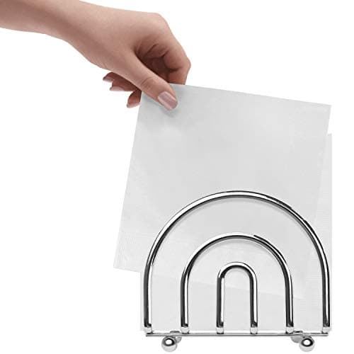 Blue Donuts Chrome Collection Napkin Holder - Classic Napkin Holders for Tables, Dining Table Napkin Holders for Kitchen, Kitchen Organization, Chrome 5