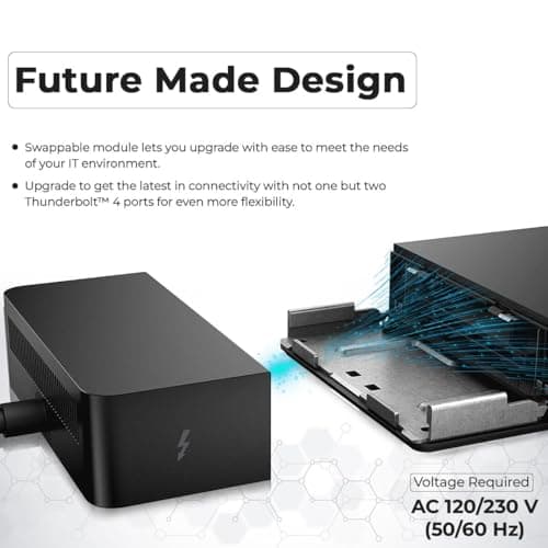 Dell WD22TB4 Thunderbolt 4 Dock Bundle - 40Gbps USB-C/USB-A, 1 Year Warranty with 180W Adapter, Anyhdd HMDI, DP, USB-C Cable & Cloth - Docking Station, Supports Dual/Triple Monitors & 4k Display 7