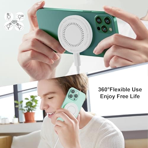 MagSafe Charger 2Pack 15W Magnetic Wireless Charger Fast Charging Pad with 6FT USB C to USB C Cable Compatible with iPhone 17/16/15/14/13/12 Series & AirPods 4/3/2/Pro | Strong Magnet Technology 6