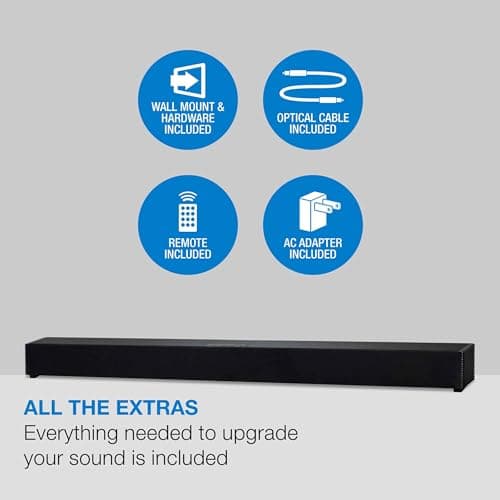 iLive Electronics Wall Mountable Sound Bar with Bluetooth, 37 Inches, Black (ITB259B) 9