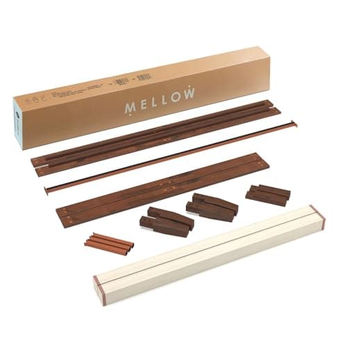 Mellow Naturalista Classic - 12 Inch Solid Wood Platform Bed with Wooden Slats, No Box Spring Needed, Easy Assembly, Queen, Espresso 12