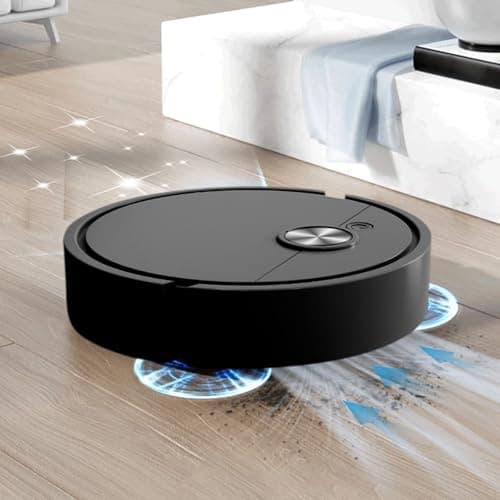 Smart Robotic Vacuum Cleaner, 3-in-1 Automatic Sweeping, Mopping & Self-Emptying for Hardwood Floors, Carpets & Pet Hair (Black)