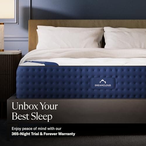 DreamCloud 12" King Mattress - Luxury Hybrid Gel Memory Foam - 365 Night Trial - Premium Pressure-Relieving Layers - Forever Warranty - Mattress in a Box - CertiPUR-US Certified 5