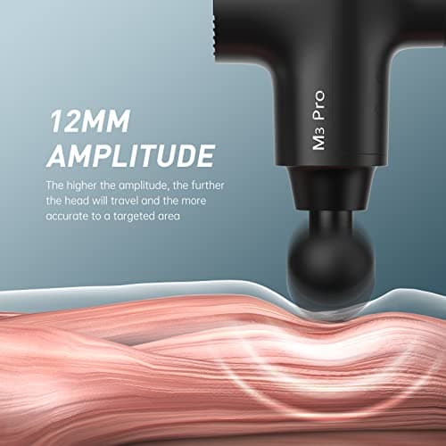 opove M3 Pro 2 Massage Gun Deep Tissue Percussion Muscle Massager for Workout, Handheld Percussive Therapy Fascia Gun for Athletes Fast Recovery 4-8 Hours Long Battery Life, Powerful, Quiet, Black 2