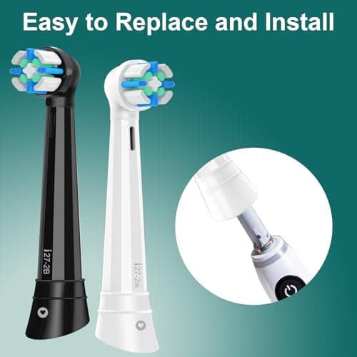 Replacement Heads Compatible with Toothbrush, for 2/3/4/5/6/7/8/9/10 Series Electric Toothbrushes, Medium Softness for Protect Teeth and Gums, 6 Pack, White/Black 5