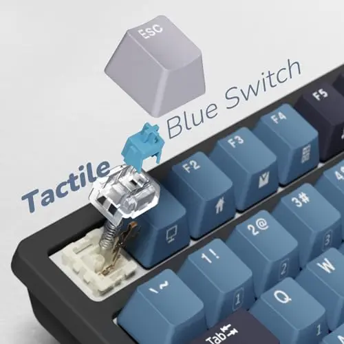 RK ROYAL KLUDGE RK98 Wireless Mechanical Keyboard, Triple Mode 2.4G/BT5.1/USB-C Hot Swappable Keyboard with Number Pad, Pre-lubed Clicky Switches RGB Backlit Gaming Keyboard, Software Support 7