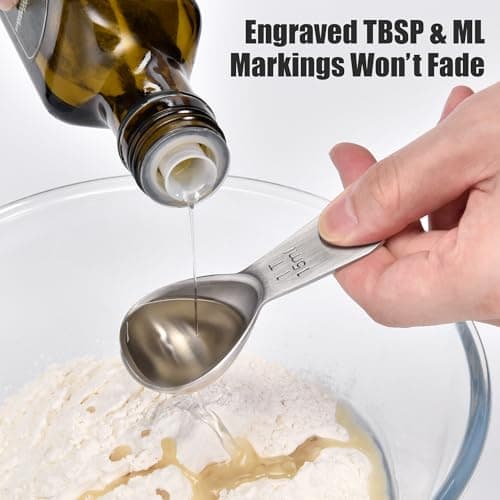 Doosu 1 Tablespoon Coffee Scoop - 18/8 Stainless Steel Heavy Duty Measuring Spoon with Short Handle, Food Grade Metal Tbsp Scoop for Ground Coffee Beans Tea Sugar Powder (15ml) 6