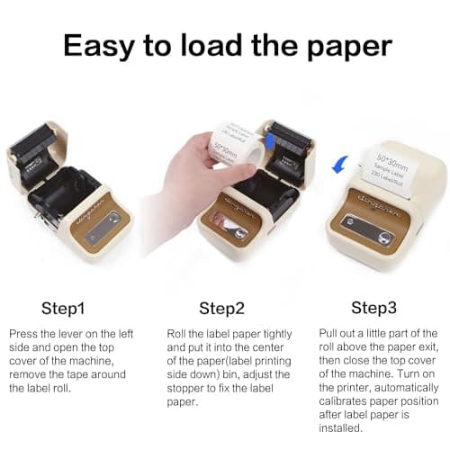LMASBLTER B21 Label Maker, 2 Inch Barcode Printer, Portable Sticker Maker Machine for Barcode, Name, Address, Labeling, Mailing, Home, Office & Small Business, Compatible with Phones&PC-White 7