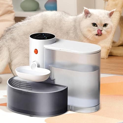 Smart Pet Water Fountain, Automatic Pet Water Dispenser,2025 Ultra Silent Design Lasts Up to 180 Days Dispenser Rechargeable Pet Bowl for Dogs and Cats with Flowing