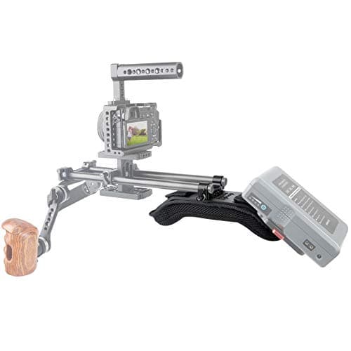 NICEYRIG Steady Shoulder Mount/Shoulder Pad for Video Camcorder Camera DV/DC 15mm Rod Rail Support System DSLR Rig (15mm Railblock) 5