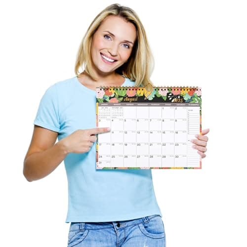 Calendar 2023-2024 - 18 Monthly Wall Calendar 2023-2024 from July 2023 to December 2024, 11 x 8.5 Inches.Thick Paper with Julian Dates and Block for New Year and Christmas Presents (2024-2025 wall calendar flower) 6