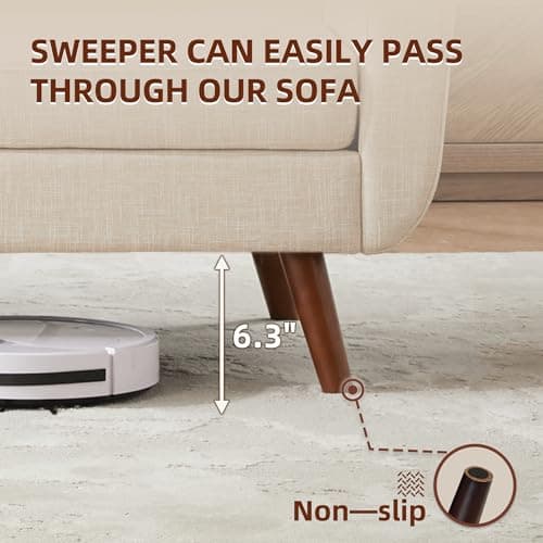 Tbfit 65" W Loveseat Sofa, Mid Century Modern Decor Love Seat Couches for Living Room, Button Tufted Upholstered Small Couch for Bedroom, Solid and Easy to Install Love Seats Furniture, Beige 9