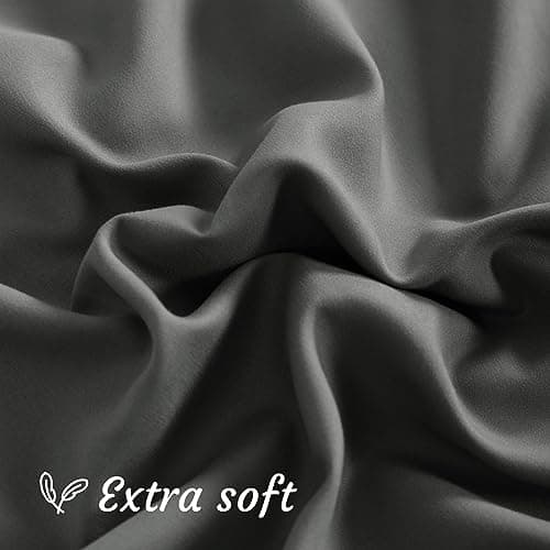 NTBAY Body Pillow Cases Set of 2, 2 Pack Brushed Microfiber 20x54 Pillow Cases, Soft, Wrinkle, Fade, Stain Resistant Dark Grey Pillow Cases with Envelope Closure, 20x54 Inches, Dark Grey 6