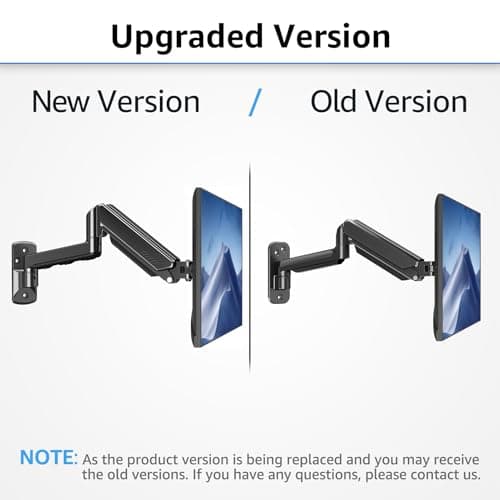 MOUNTUP Single Monitor Wall Mount for Max 32 Inch Computer Screen, Fully Adjustable Monitor Arm, Wall Mount Monitors Holder Support 4.4-19.8lbs Display, VESA Bracket Fit 75x75mm, 100x100mm 9