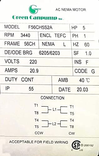 Canpump Electric Pressure Washer: 5 hp Full-Speed Motor 240 V, Bertolini WBH 2430-F Triplex Pump 6