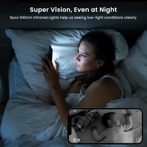 Indoor Security Camera, Galayou Upgrade 2K WiFi Camera for Baby/Pet/Elder with Remoting Control, Night Vision, 24/7 SD Card Stroage,Compatible with Alexa & Google Assistant 5