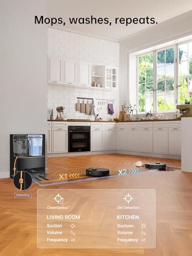 DREAME L20 Ultra Robot Vacuum and Mop with Mop-Extend, Auto Mop Removal & Raising, Washing and Drying, 7000Pa Suction, Self-Emptying, Self-Refilling, AI Obstacle Avoidance 8