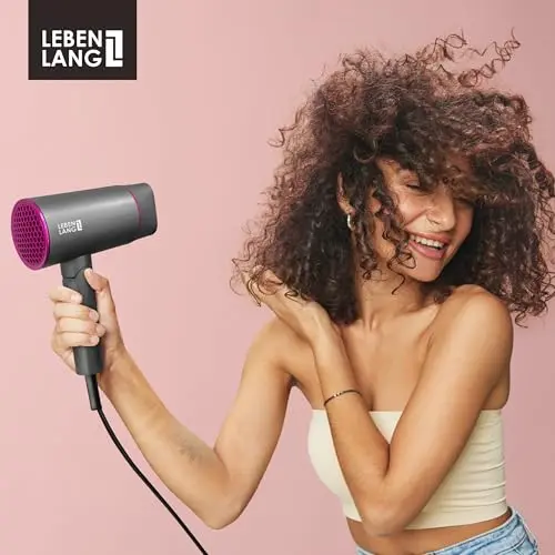 LEBENLANG Ionic Hair Dryer, 1875W - Foldable, Portable, Compact, Mini, Travel, Diffuser, Curly Hair 7