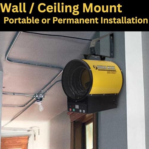 Dura Heat EUH4000R Electric Forced Air Heater with Remote Control 12,800 Btu 8