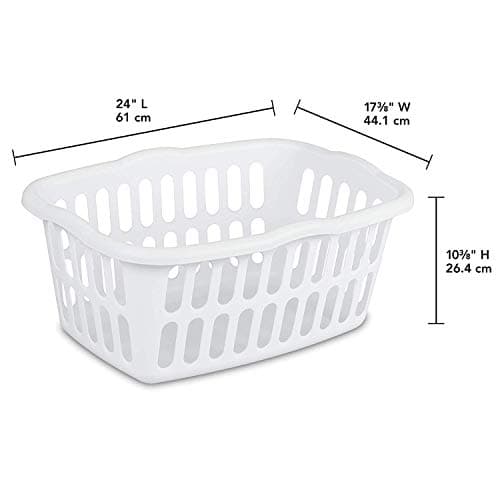 Sterilite Rectangular Laundry Basket, White 2