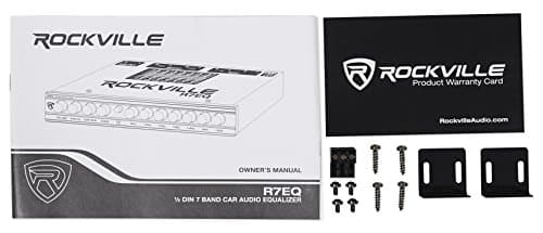 Rockville R7EQ 1/2 Din 7 Band Car Audio Equalizer, Front/Rear/Sub Outputs, Blue LED Knobs, Built-in Line Driver & Crossover, for Car Audio Systems 8