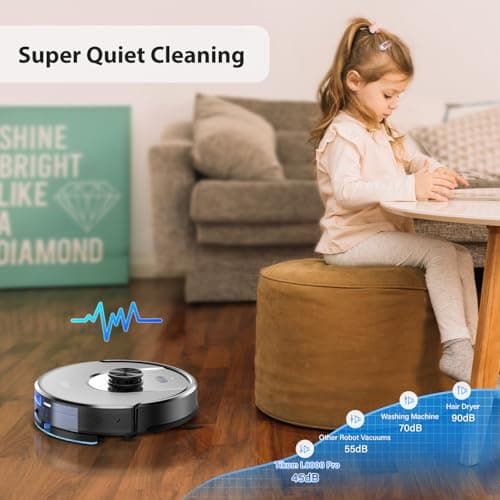 Tikom Robot Vacuum and Mop Combo, 5000Pa Suction, Smart Mapping, 45dB Robotic Vacuum Cleaner for Carpets, Pet Hair, Hardfloors (L8000 Pro) 8
