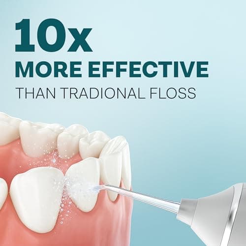 Rechargeable Water Flossers for Teeth Cordless with 5 Modes, 8 Tips, 300ml Tank, 60~140 Psi & Ipx7 Waterproof - Portable Water Flosser for Braces, Gums, Tonsils & Travel Dental Care Oral Irrigator 7